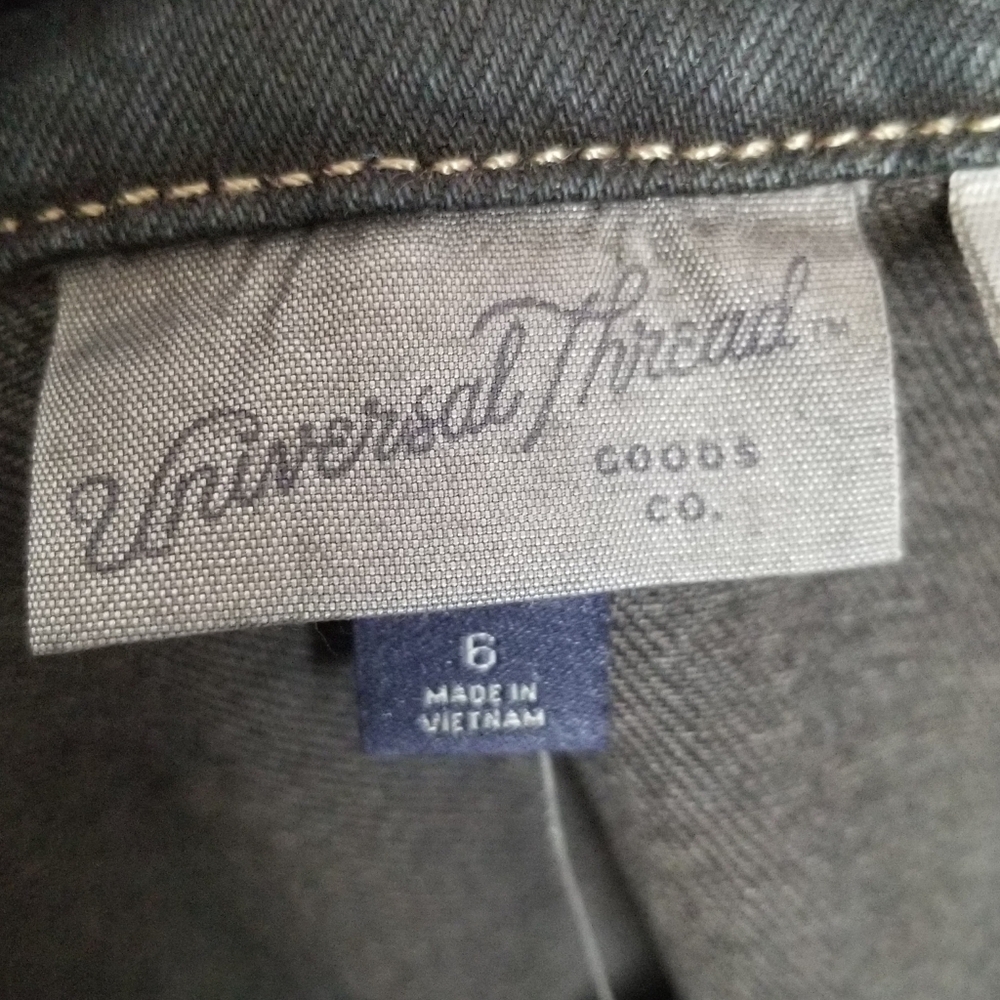 NWT Universal Thread Black Denim Dress Size 6 - Picture 8 of 9